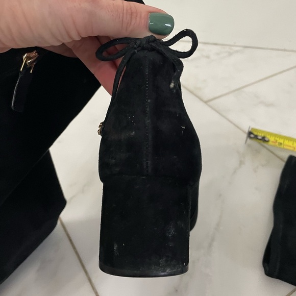 Tory Burch 41621 Black Over The Knee Suede Leather Laila Block Heel Boots size 8 - Picture 11 of 16